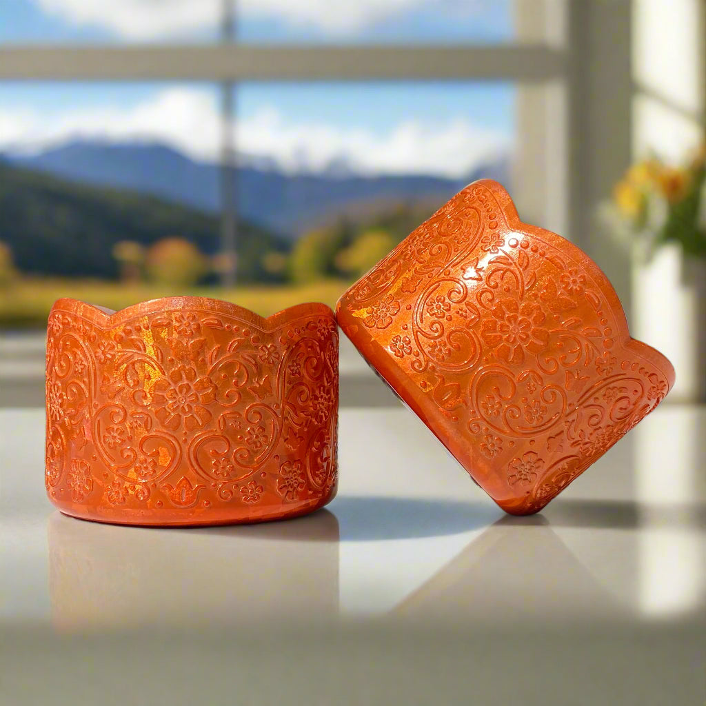EVA (Light Orange Suncatcher Hologram) | LUXE Collection | Silicone Tumbler Boot