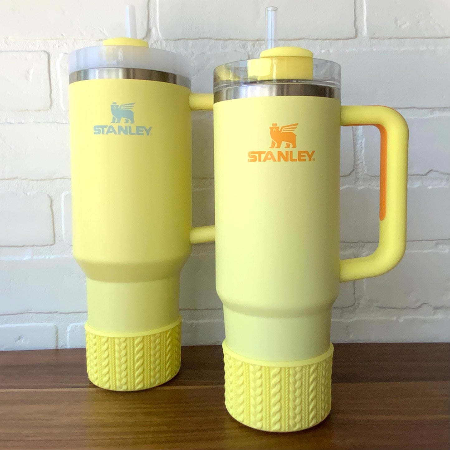 REECE (Yellow Pomelo Body) | Cable Knit Sweater | Silicone Tumbler Boot