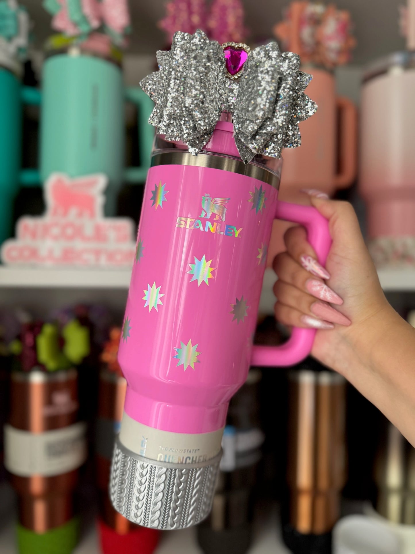 MIRANDA (Silver)| Cable Knit Sweater | Silicone Tumbler Boot