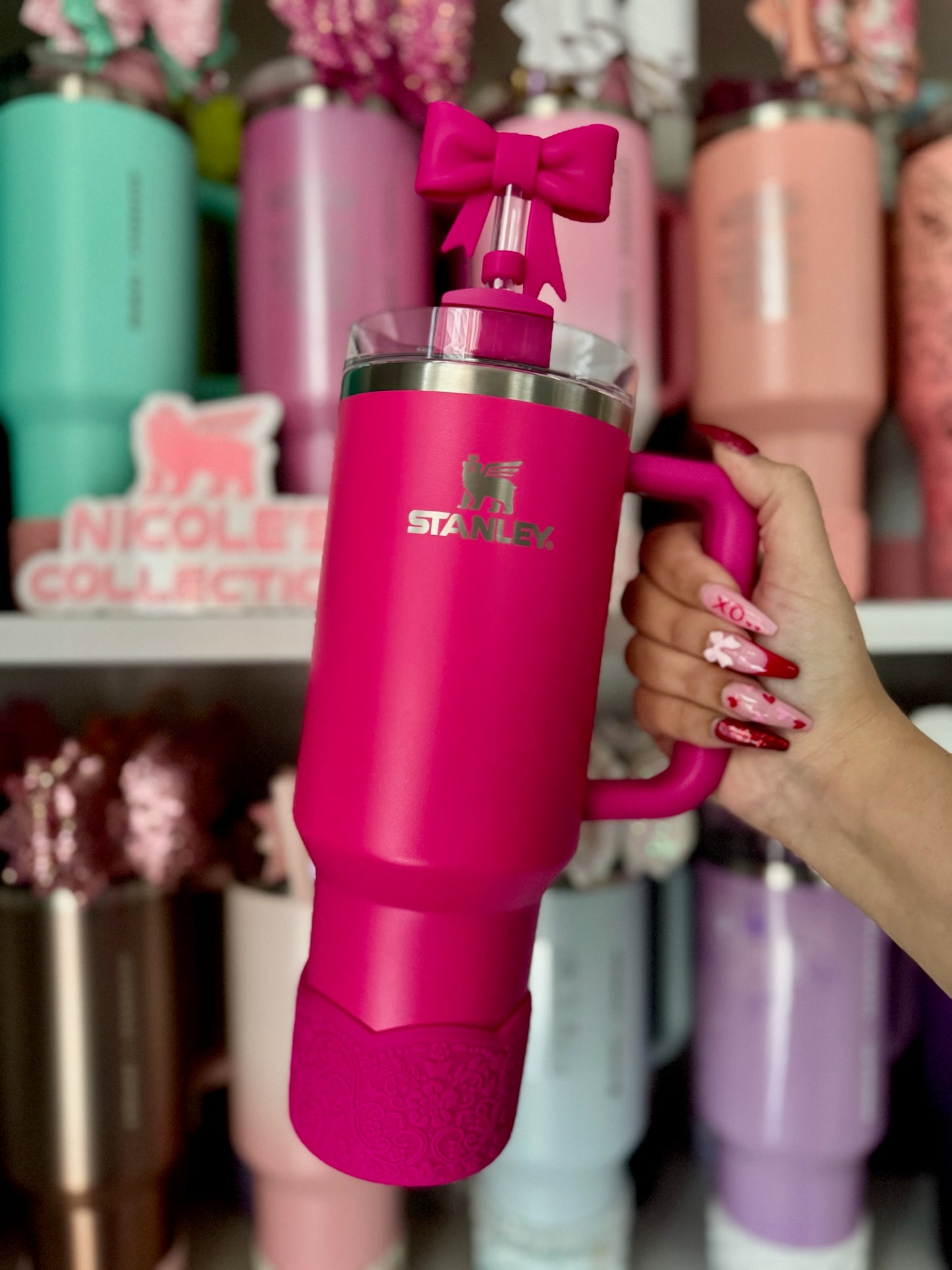 PENELOPE (Punch Pink) | LUXE Collection | Silicone Tumbler Boot