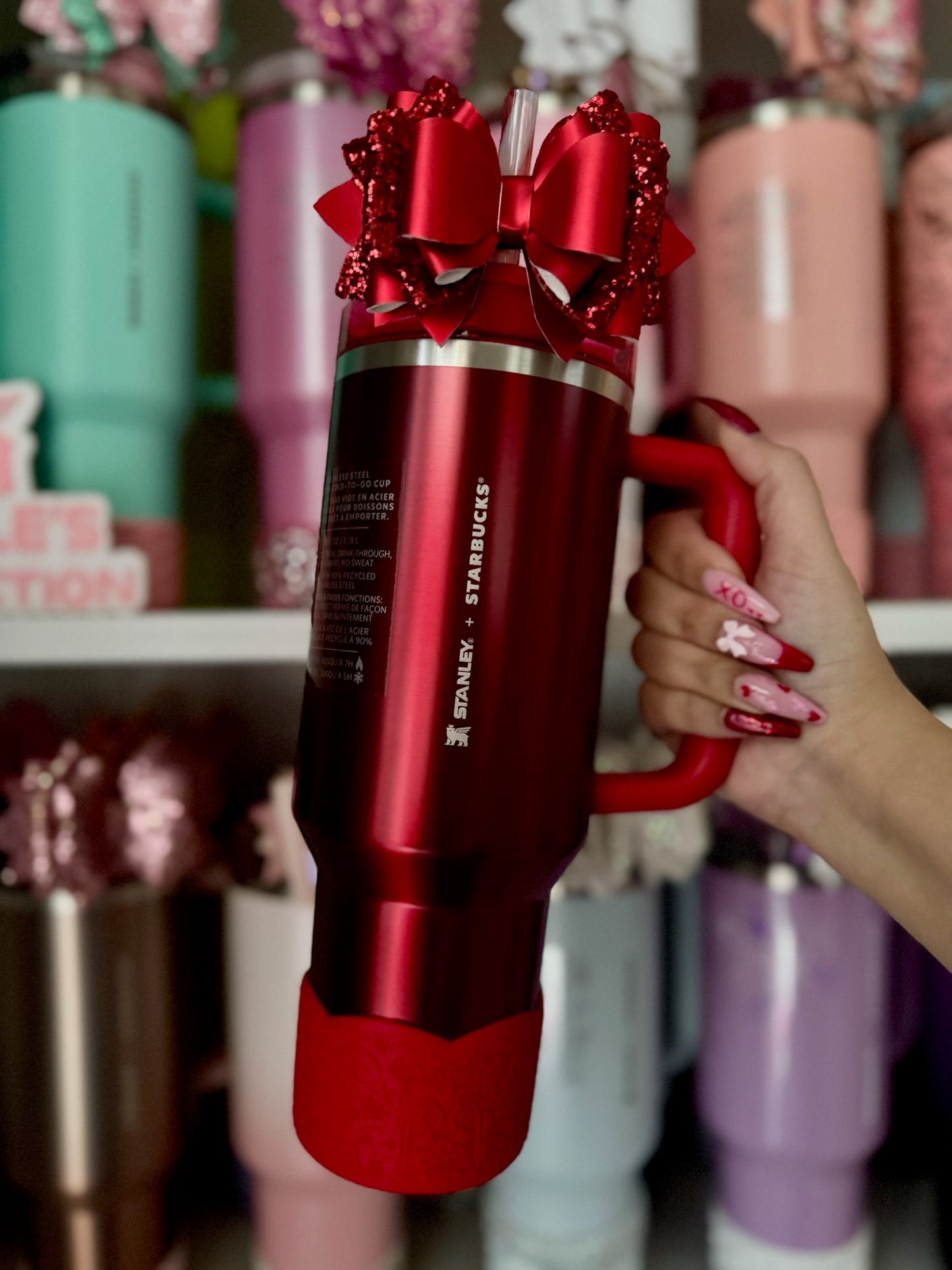 BRIELLE (Red Pearl) | LUXE Collection | Silicone Tumbler Boot