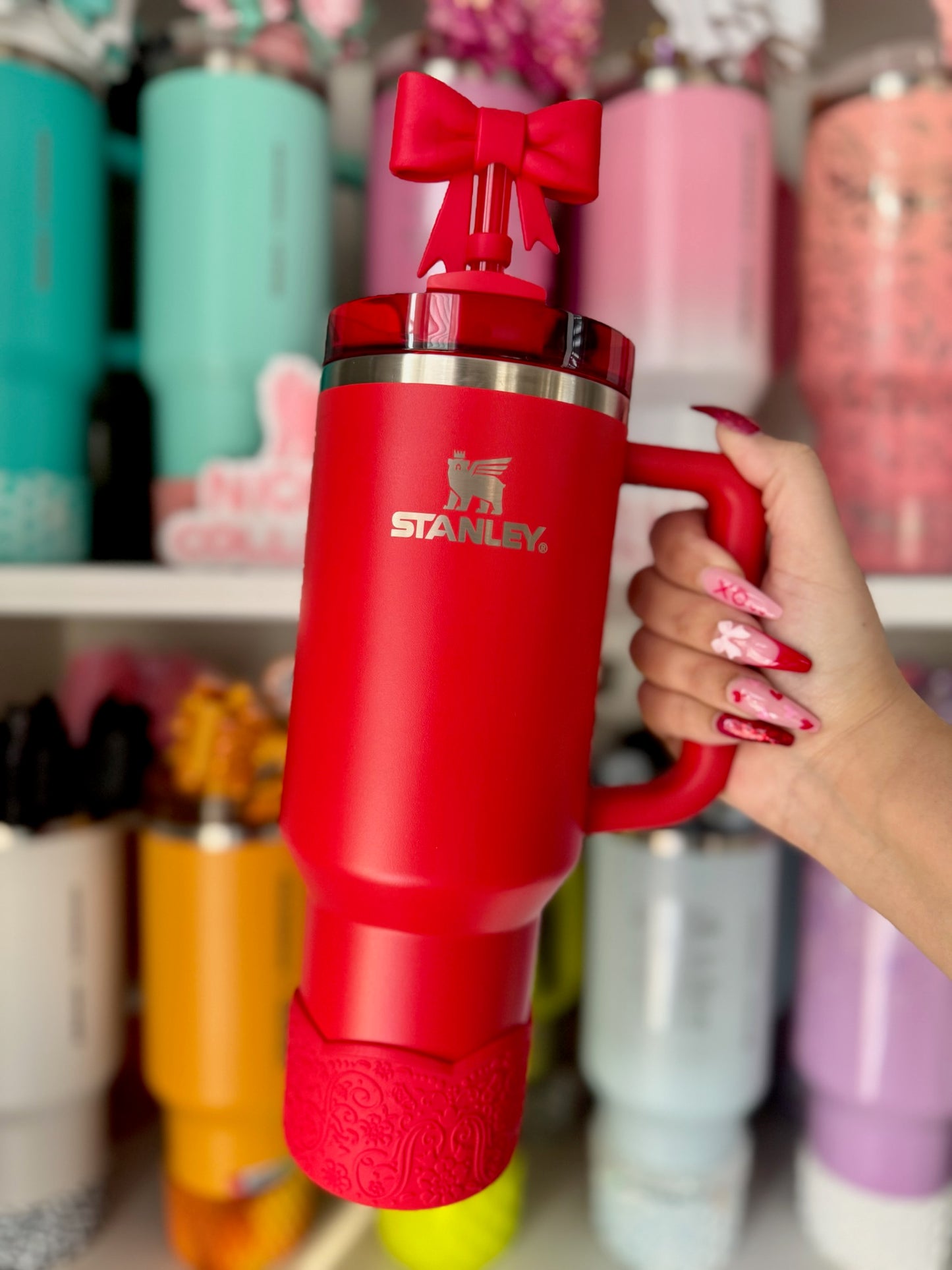 BRIELLE (Red Pearl) | LUXE Collection | Silicone Tumbler Boot