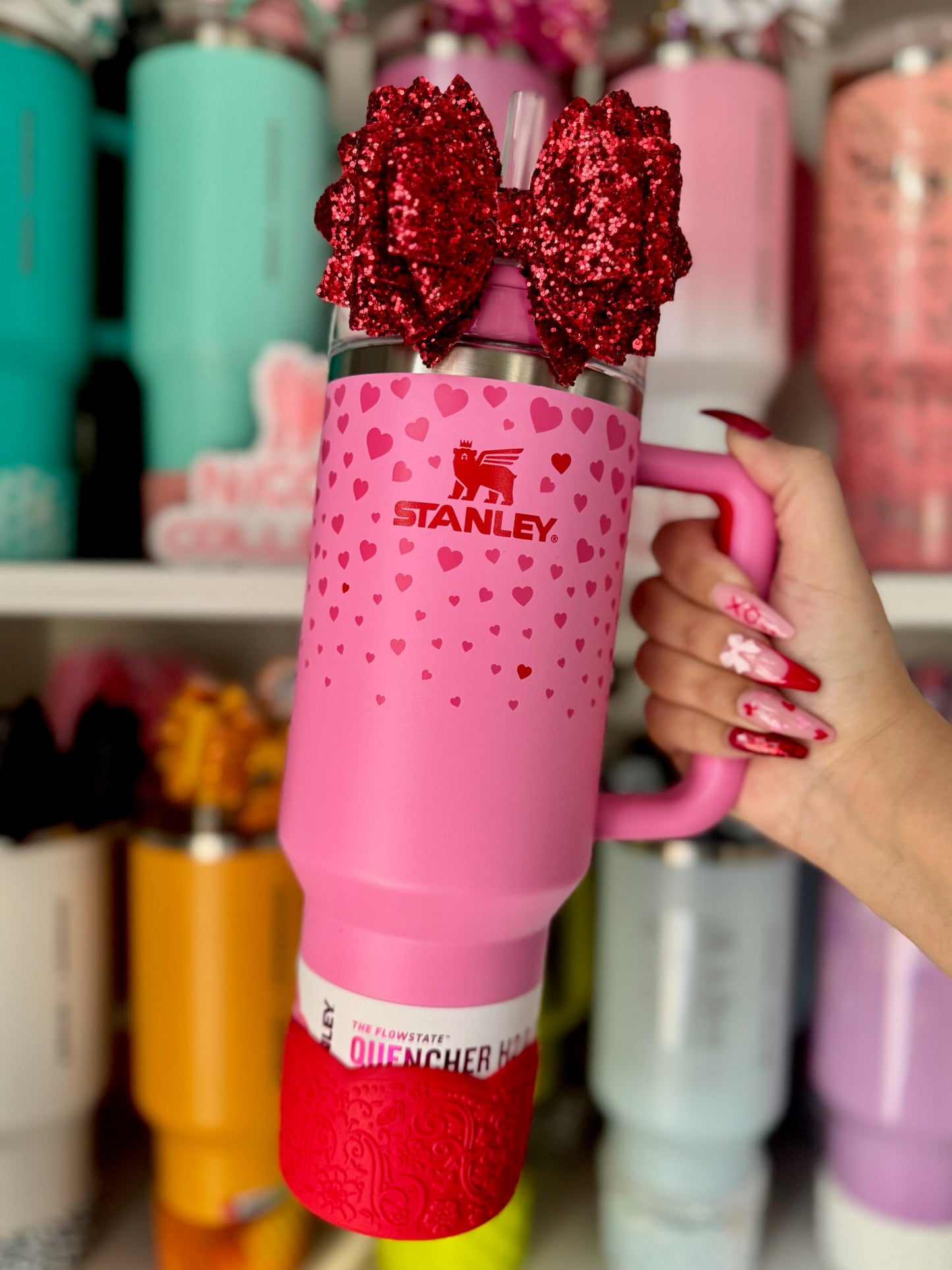 BRIELLE (Red Pearl) | LUXE Collection | Silicone Tumbler Boot