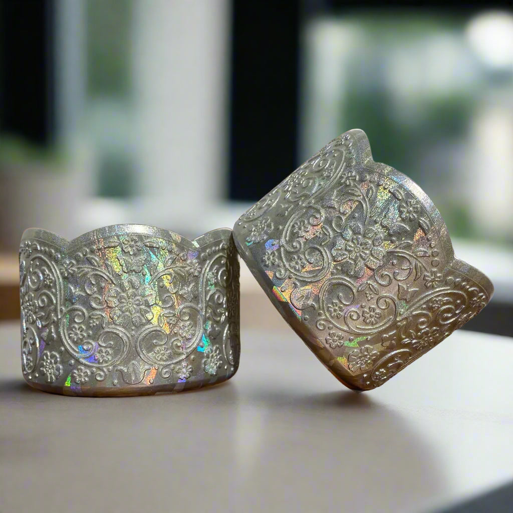 STELLA (Silver Hologram) | LUXE Collection | Silicone Tumbler Boot