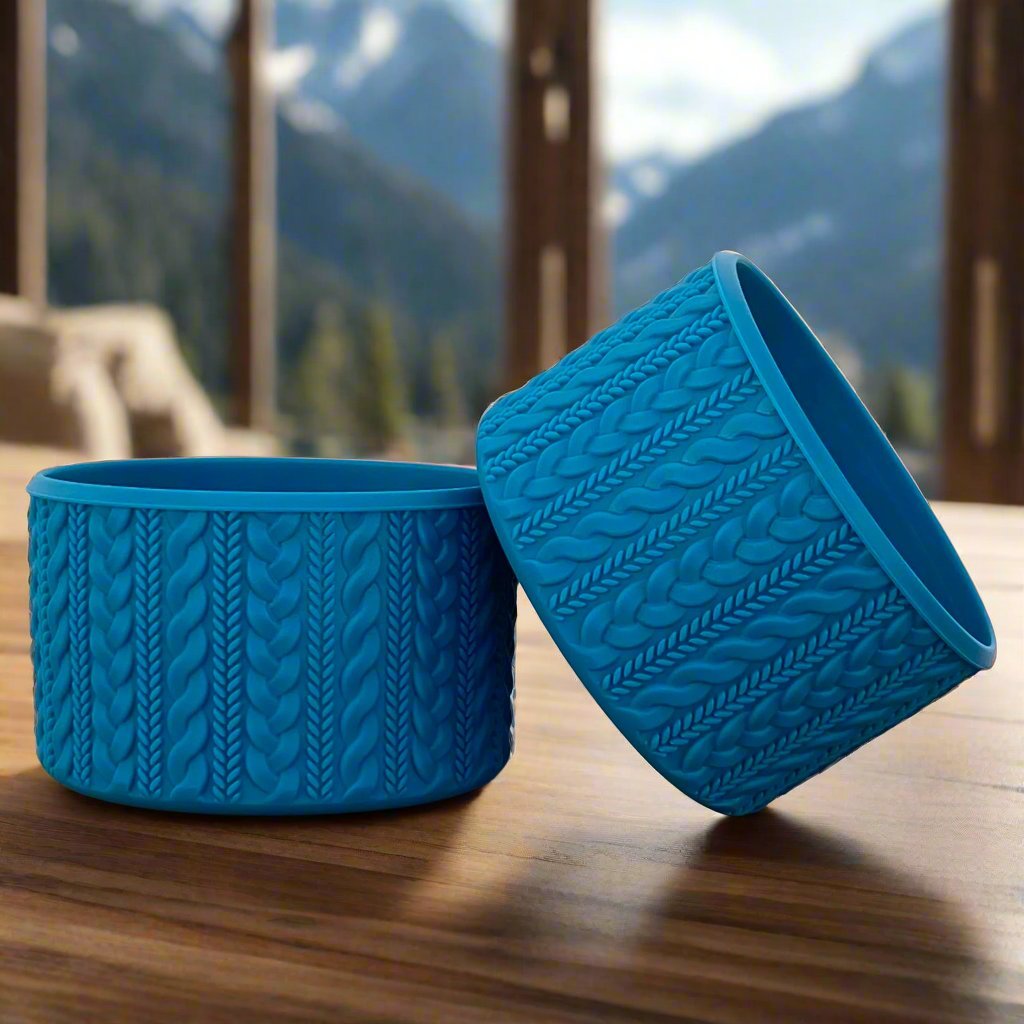 DANIKA (Peacock) | Cable Knit Sweater | Silicone Tumbler Boot - Ecnoy & Company