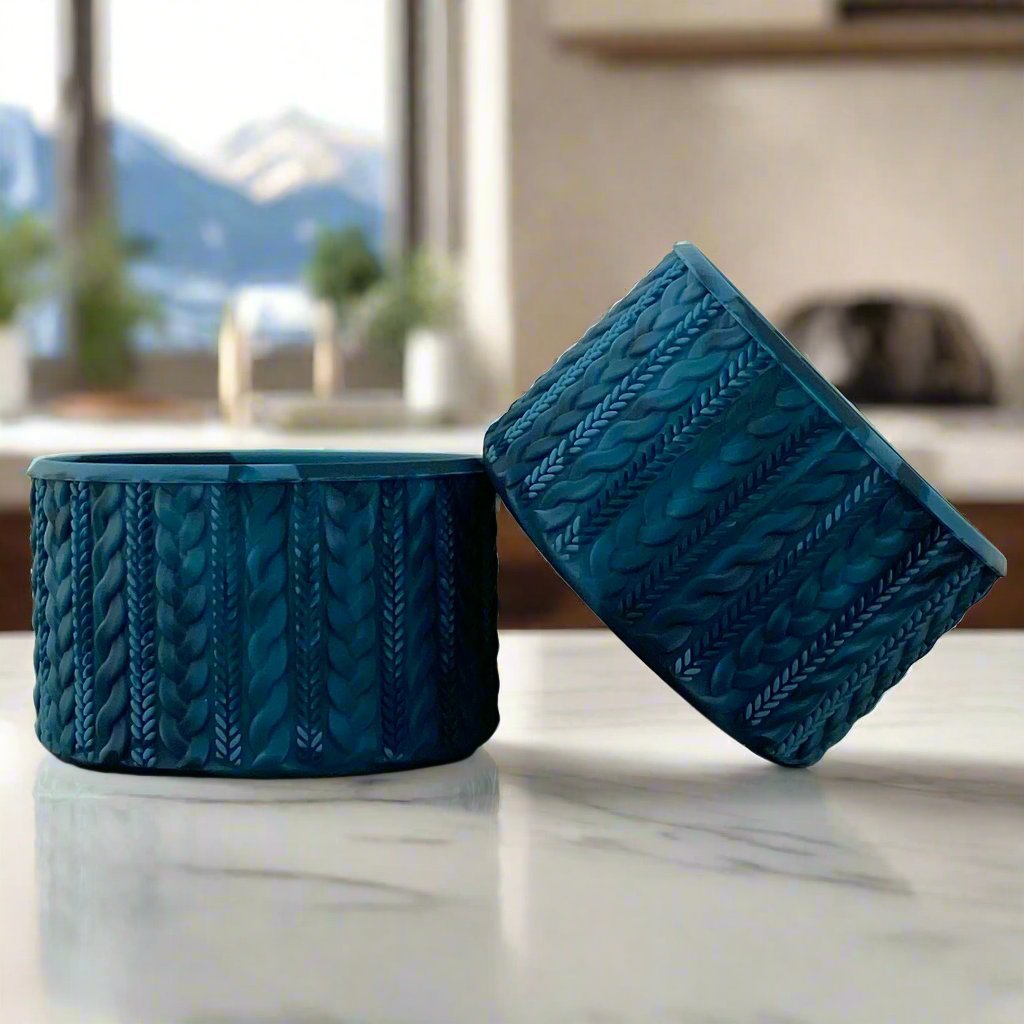 KEIRA (Lake Hammertone) | Cable Knit Sweater | Silicone Tumbler Boot - Ecnoy & Company