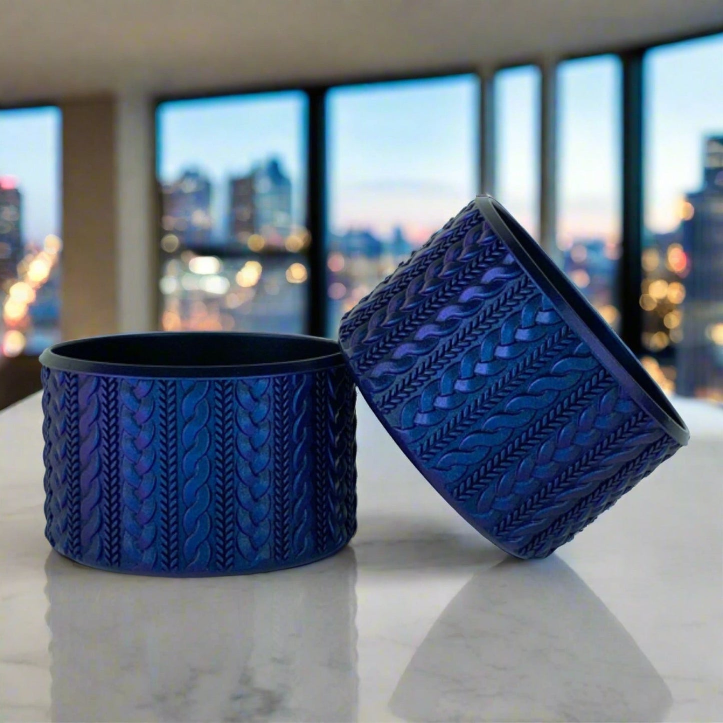 PAMELA Sweater Boot (Chameleon Shimmer Blue) - Ecnoy & Company