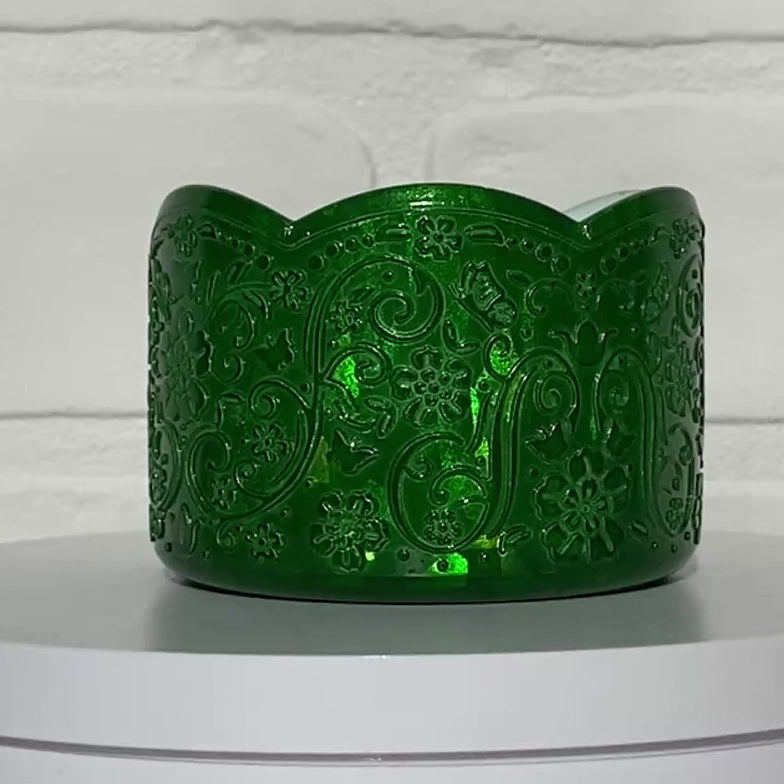 Load and play video in Gallery viewer, DENISE (Emerald Green Suncatcher Hologram) | LUXE Collection | Silicone Tumbler Boot