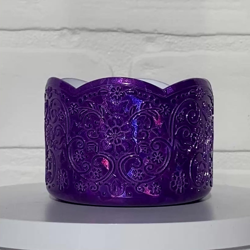 Load and play video in Gallery viewer, TERRI (Purple Suncatcher Hologram) | LUXE Collection | Silicone Tumbler Boot