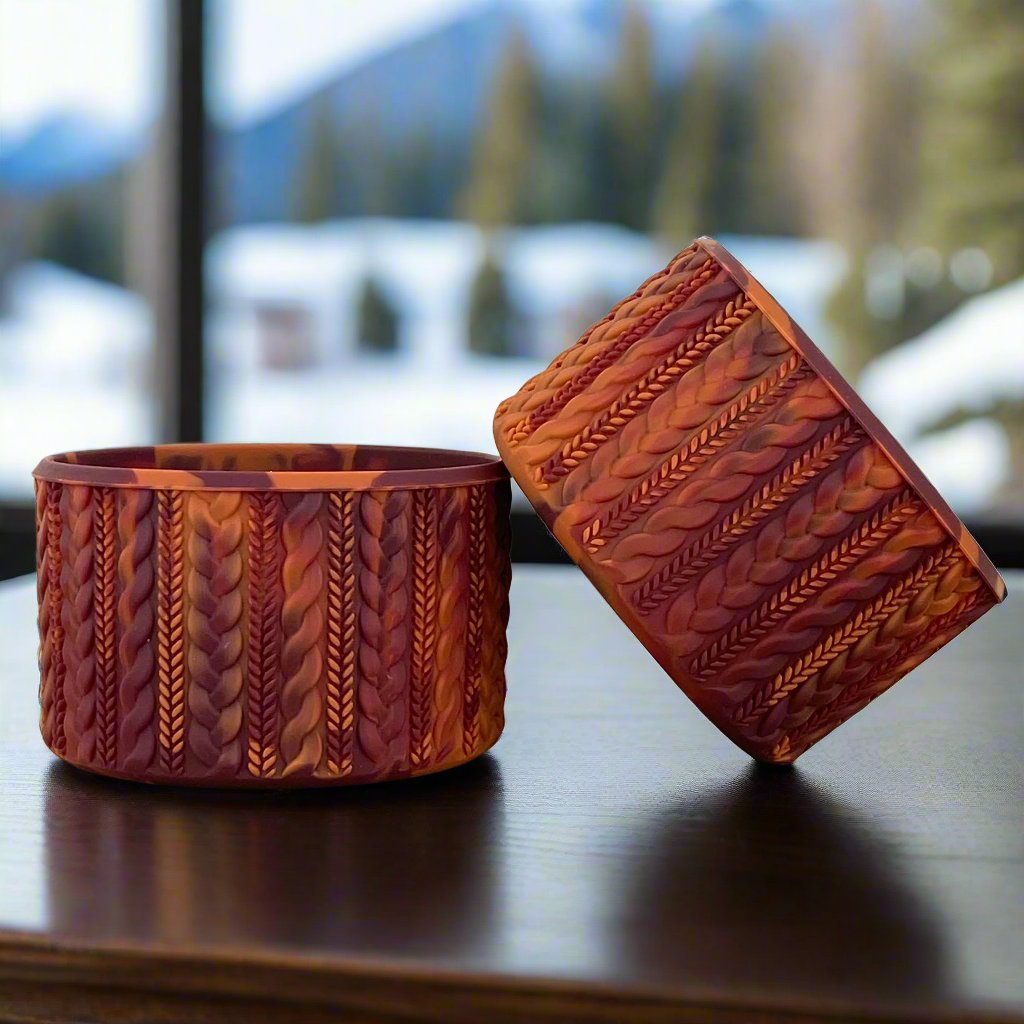 SERENITY (Clay Hammertone) | Cable Knit Sweater | Silicone Tumbler Boot - Ecnoy & Company