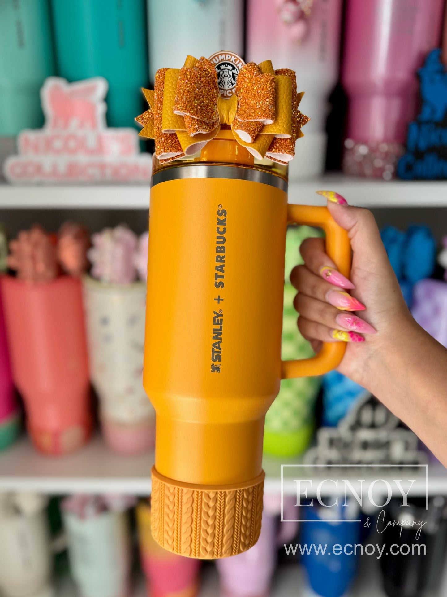 AUTUMN (Marigold Body) | Cable Knit Sweater | Silicone Tumbler Boot