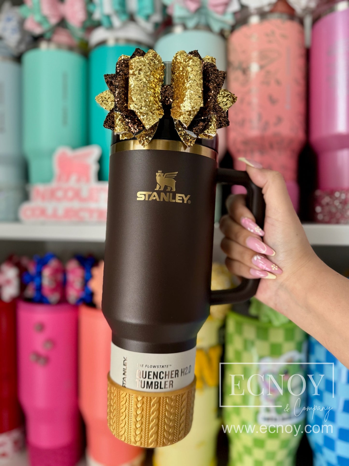 CAMI (Gold Limited Release Logo and Rim) | Cable Knit Sweater | Silicone Tumbler Boot