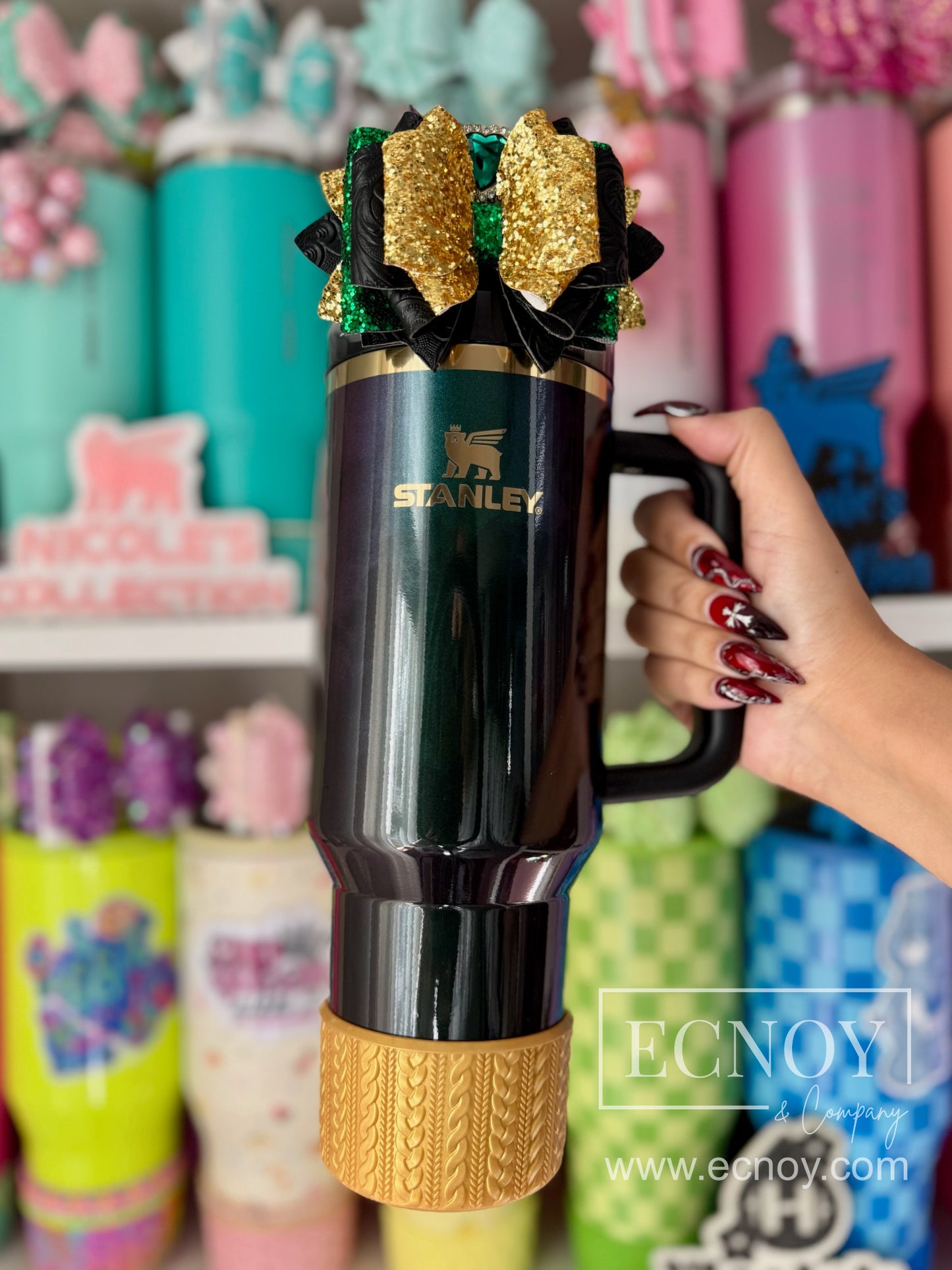CAMI (Gold Limited Release Logo and Rim) | Cable Knit Sweater | Silicone Tumbler Boot