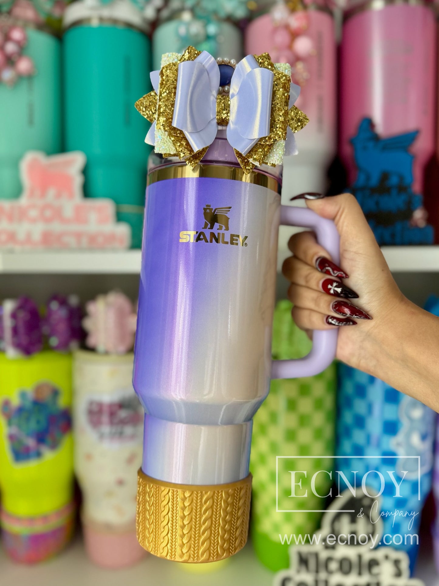 CAMI (Gold Limited Release Logo and Rim) | Cable Knit Sweater | Silicone Tumbler Boot