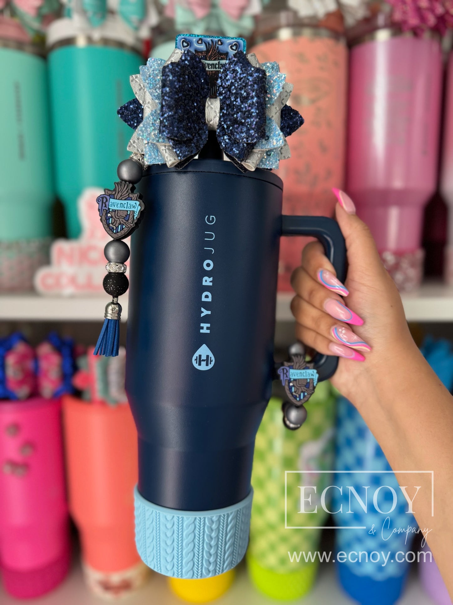 RYLIE (Sky Blue) | Cable Knit Sweater | Silicone Tumbler Boot
