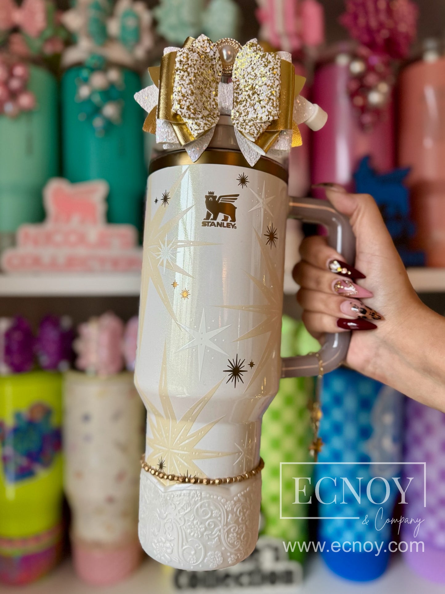 ALICE (Pearl White) | LUXE Collection | Silicone Tumbler Boot