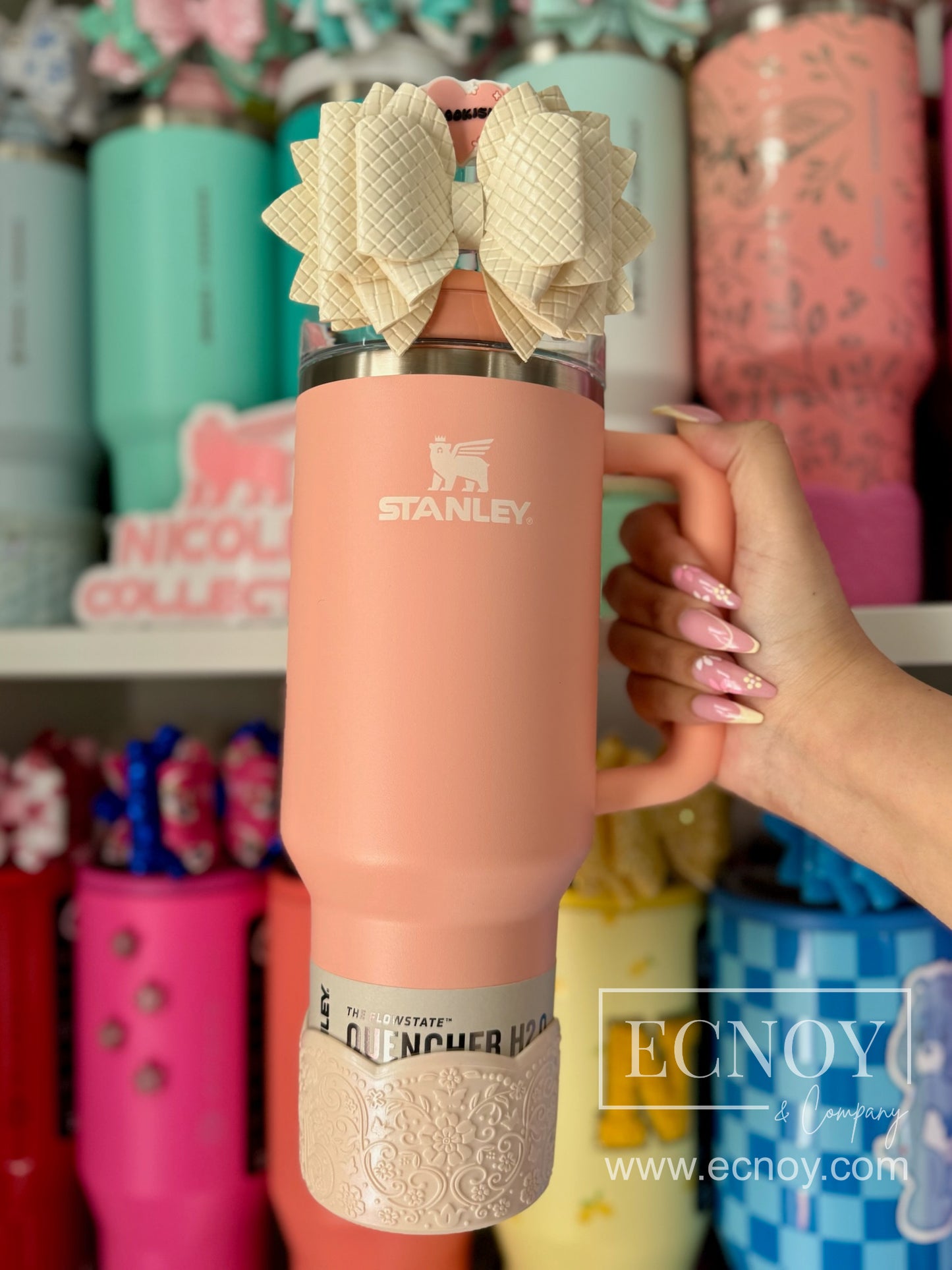 BERNADINE SHIMMER (Pink Champagne) | LUXE Collection | Silicone Tumbler Boot