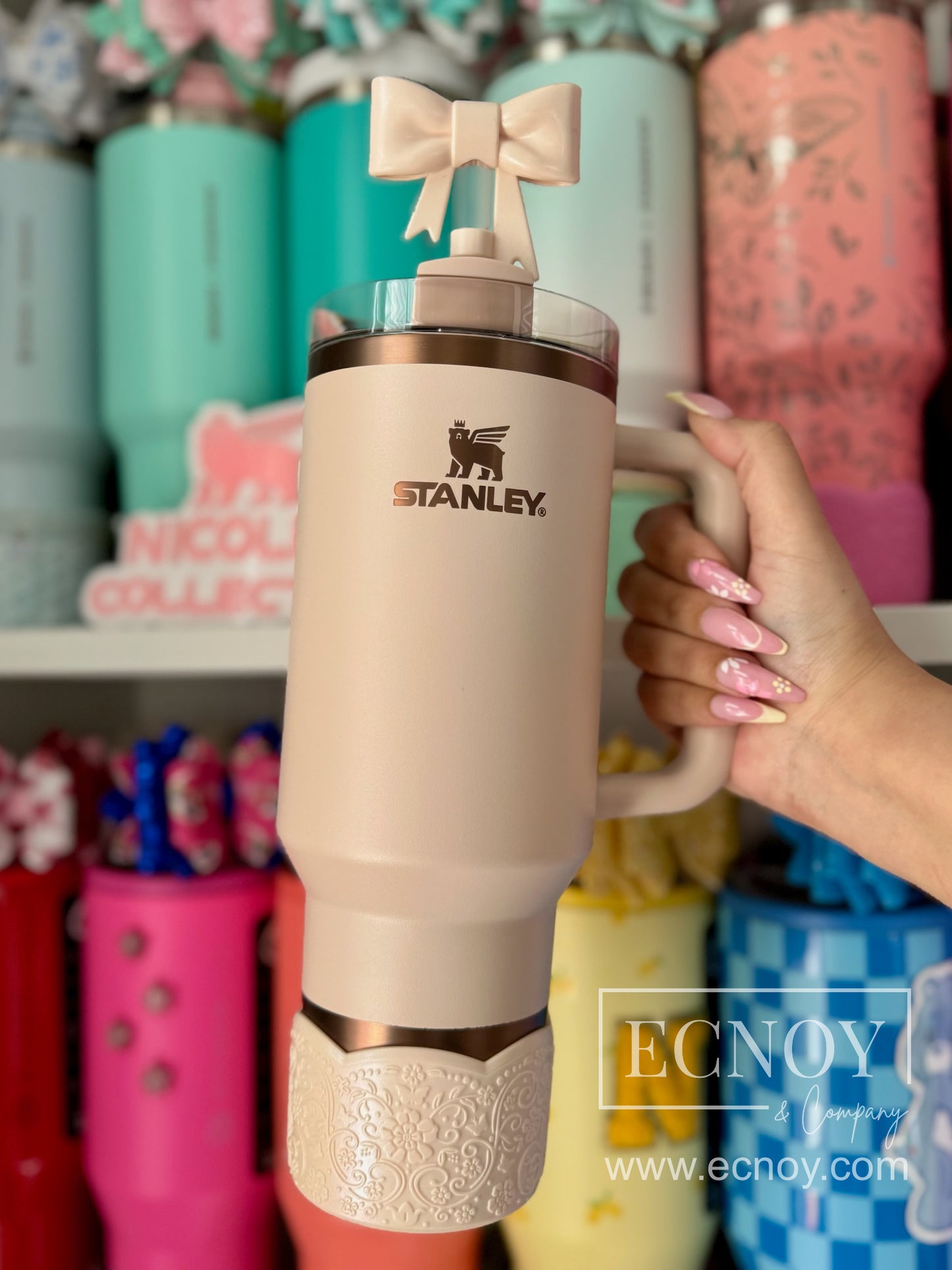 BERNADINE SHIMMER (Pink Champagne) | LUXE Collection | Silicone Tumbler Boot