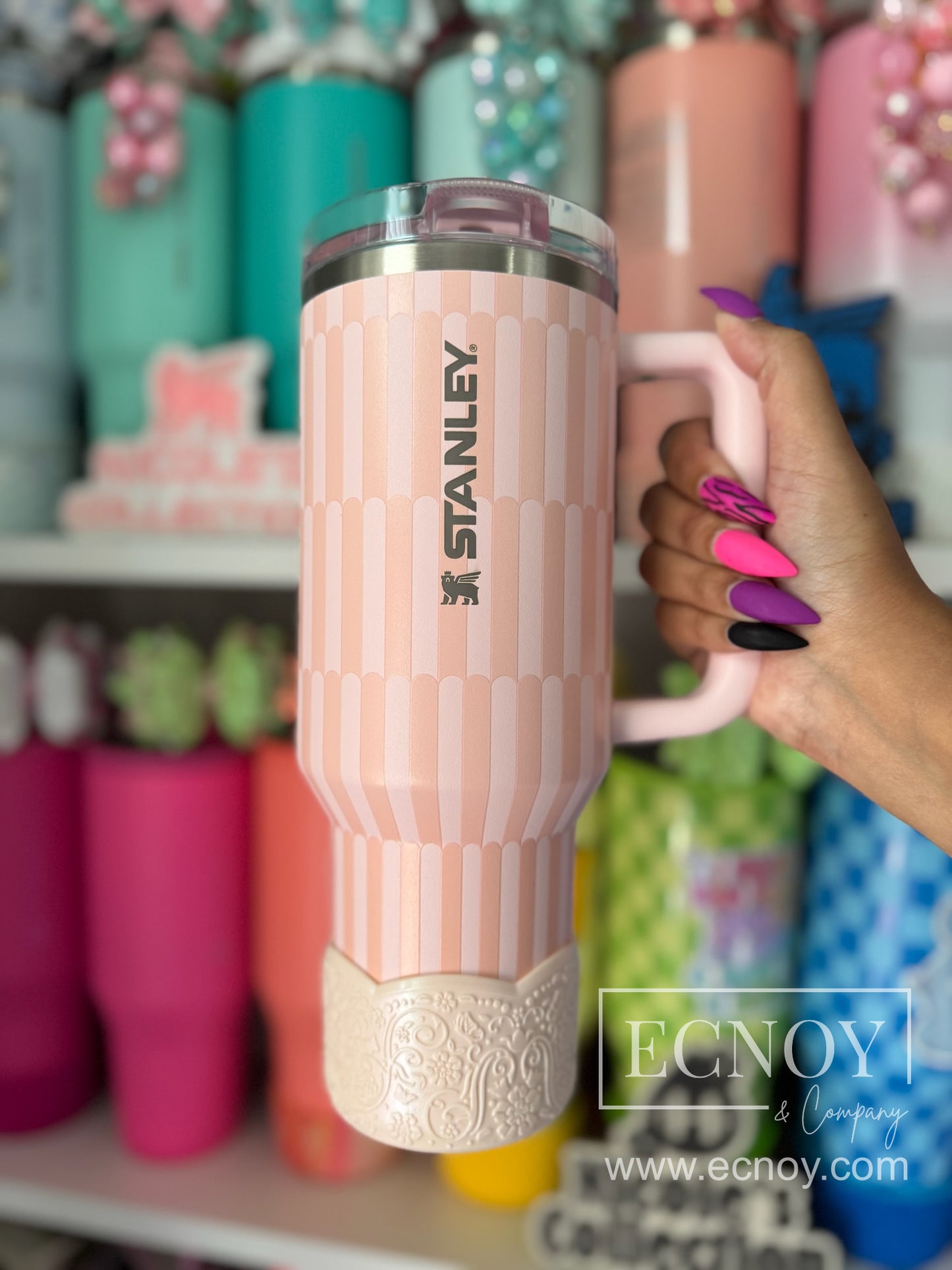BERNADINE SHIMMER (Pink Champagne) | LUXE Collection | Silicone Tumbler Boot