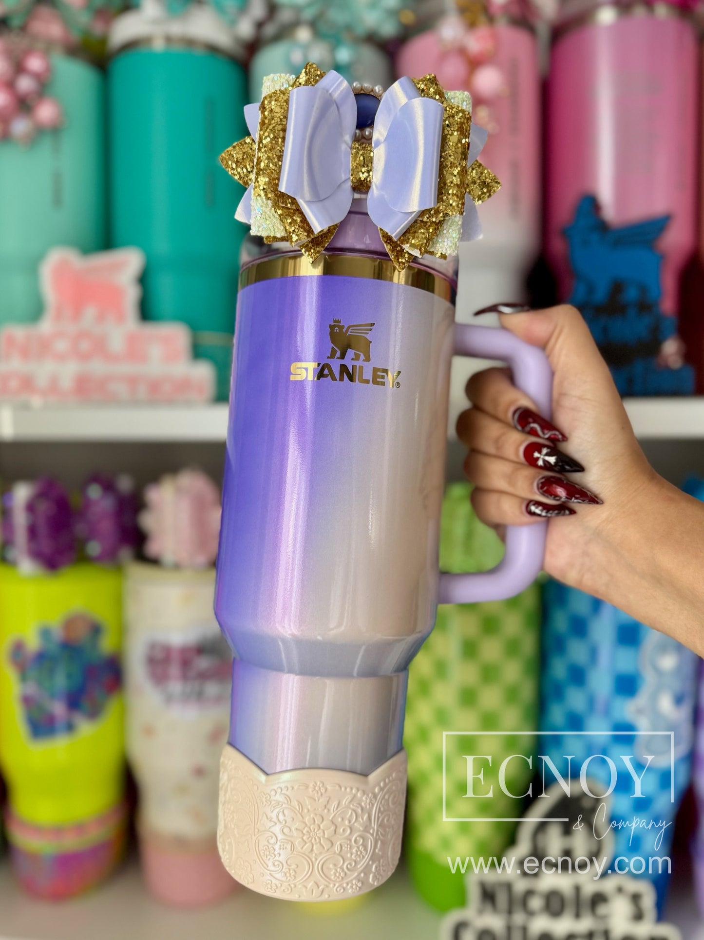 BERNADINE SHIMMER (Pink Champagne) | LUXE Collection | Silicone Tumbler Boot