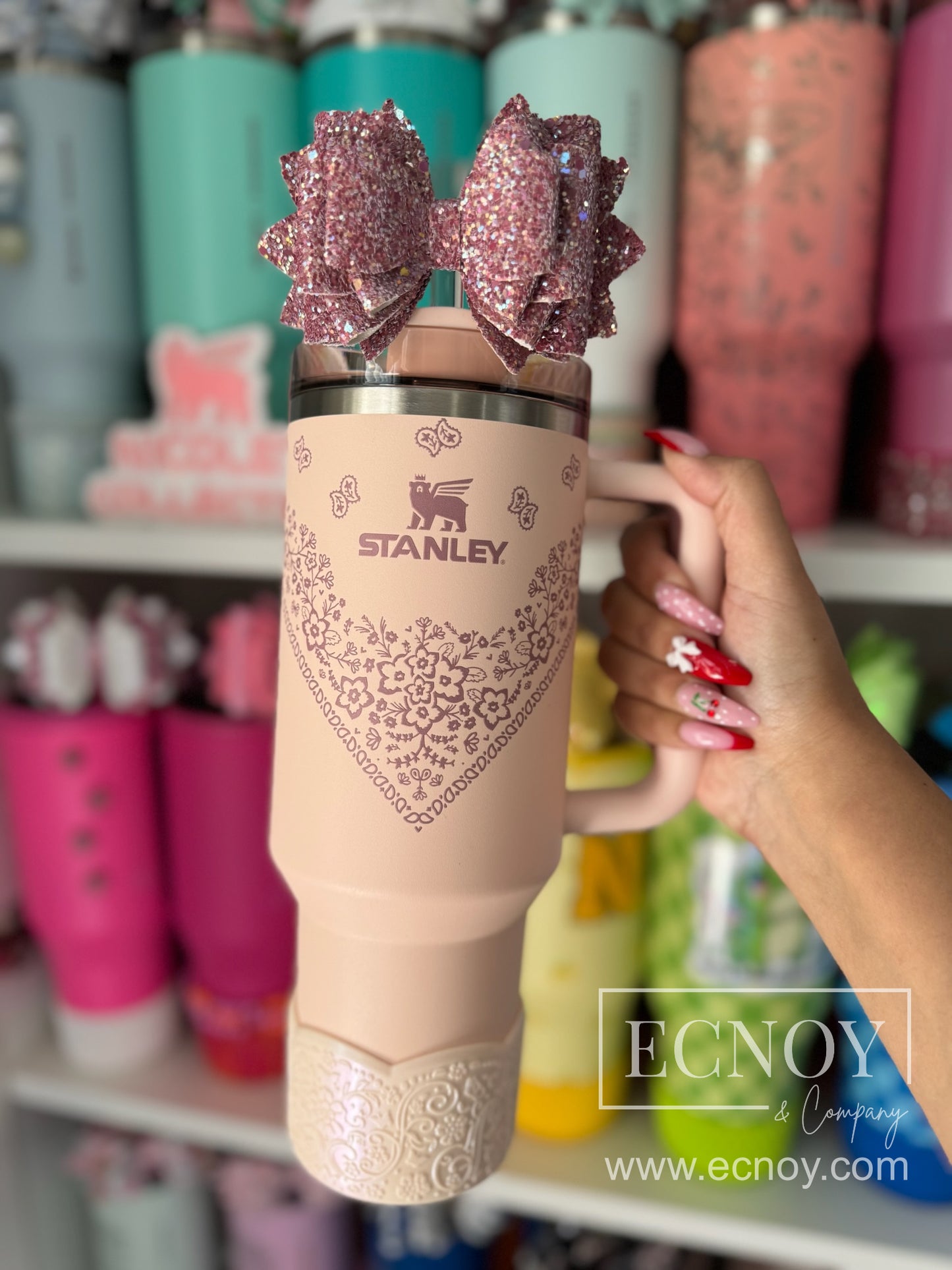 BERNADINE SHIMMER (Pink Champagne) | LUXE Collection | Silicone Tumbler Boot