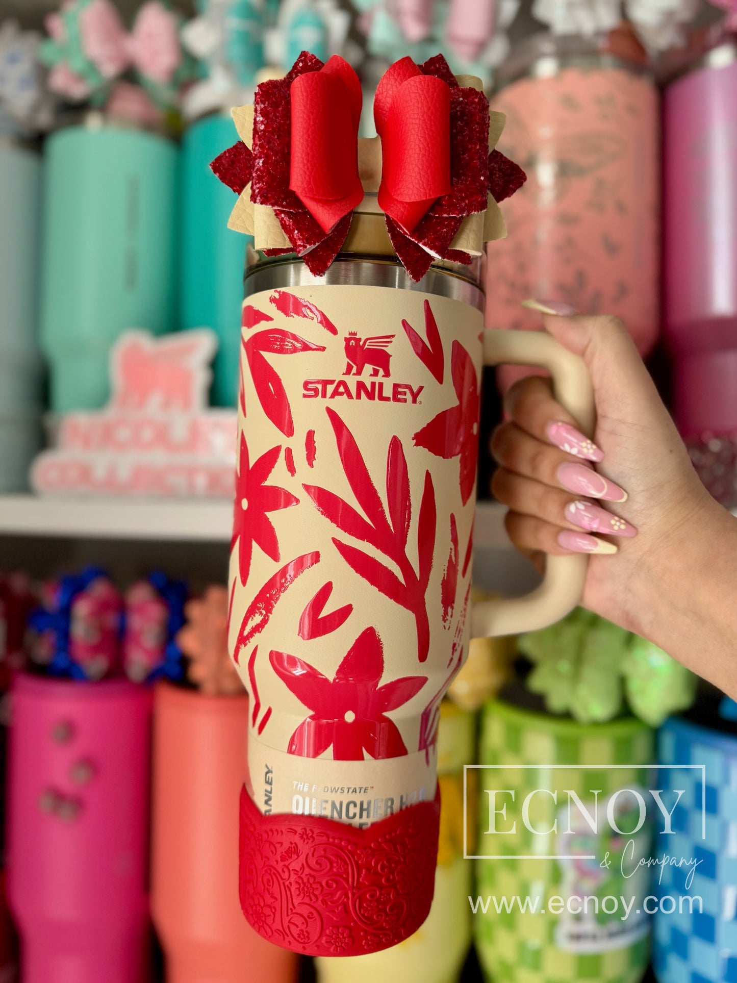 BRIELLE (Red Pearl) | LUXE Collection | Silicone Tumbler Boot