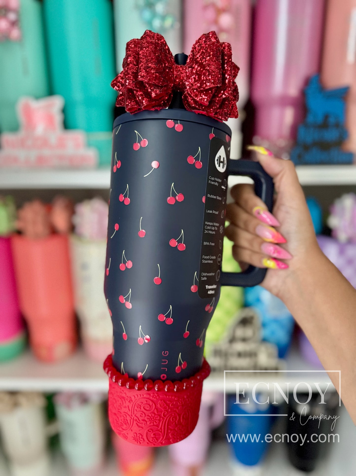 BRIELLE (Red Pearl) | LUXE Collection | Silicone Tumbler Boot