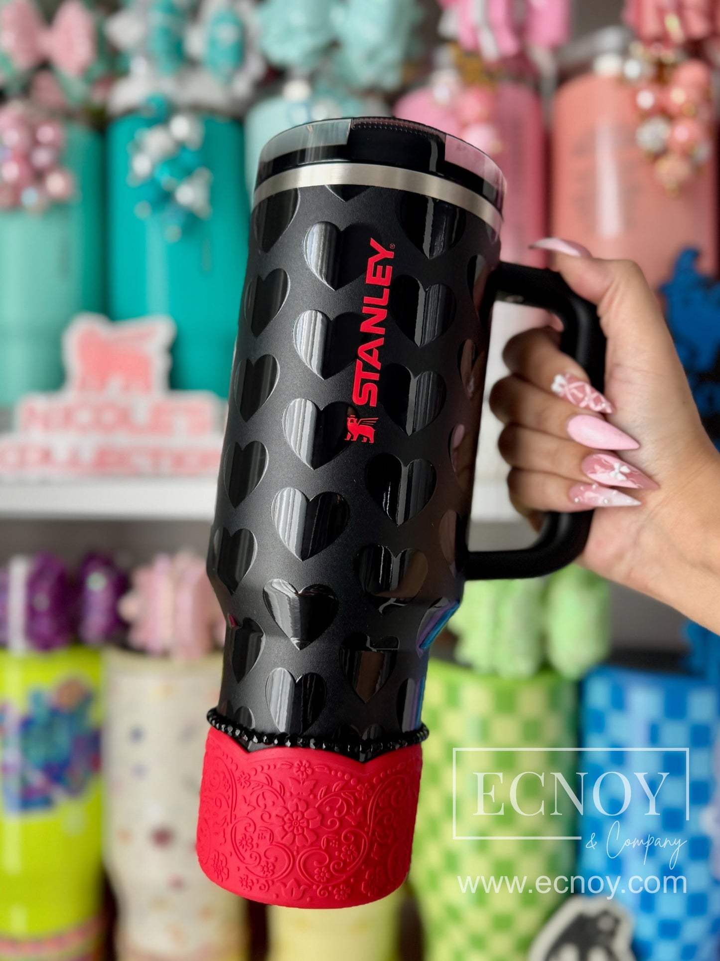 BRIELLE (Red Pearl) | LUXE Collection | Silicone Tumbler Boot
