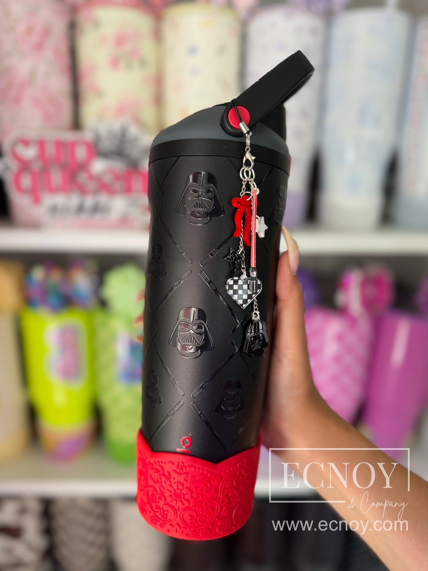 BRIELLE (Red Pearl) | LUXE Collection | Silicone Tumbler Boot