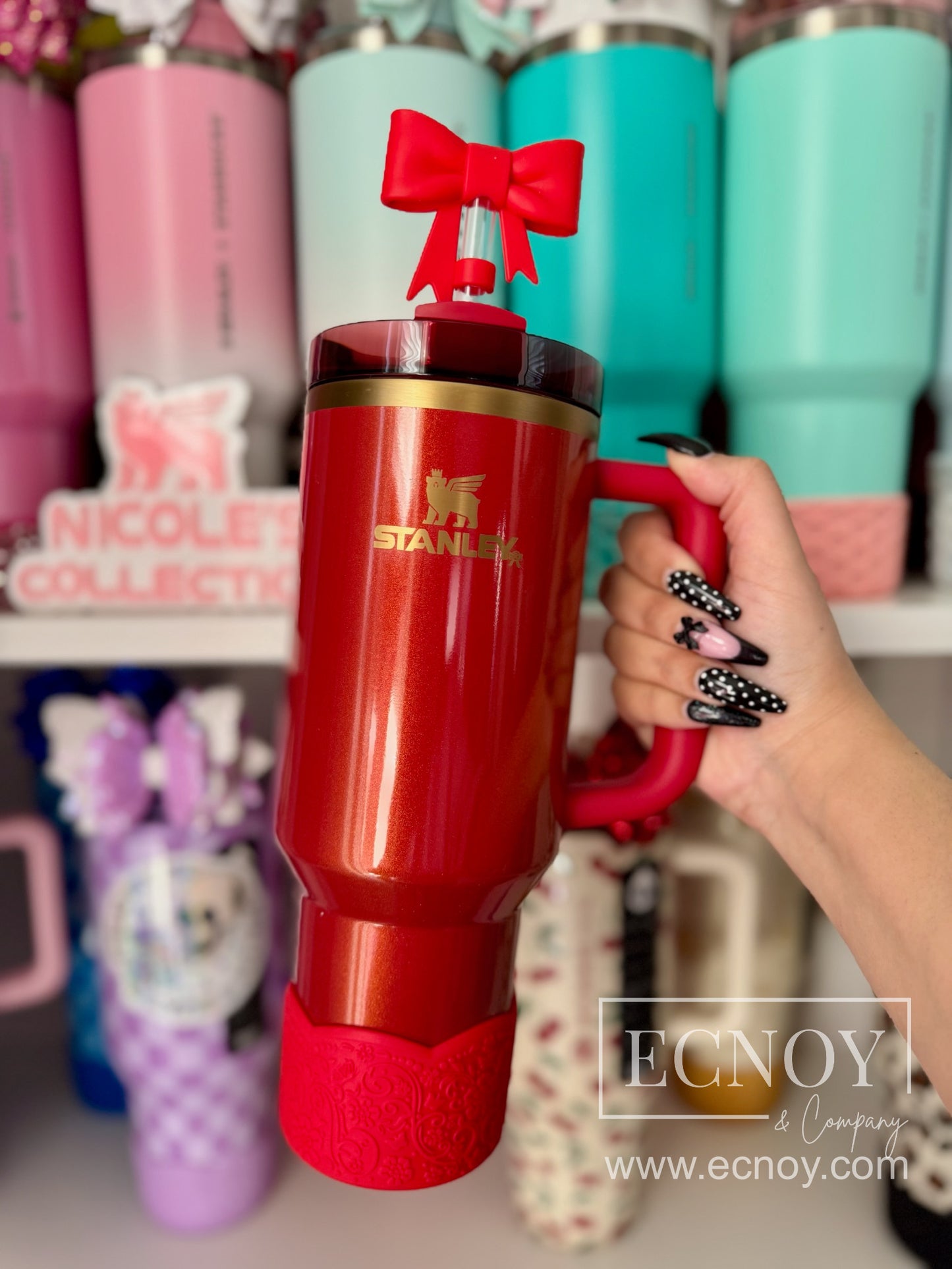 BRIELLE (Red Pearl) | LUXE Collection | Silicone Tumbler Boot