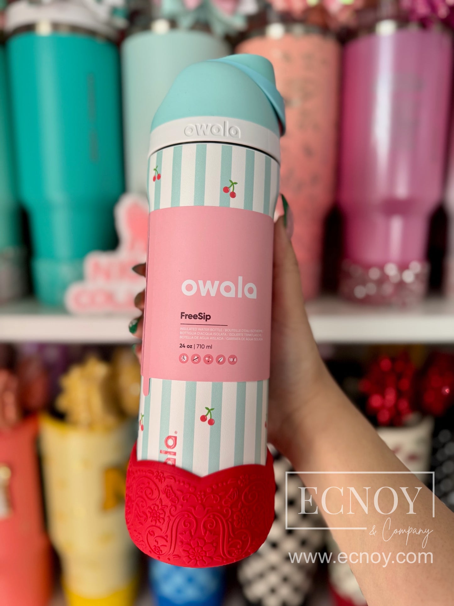 BRIELLE (Red Pearl) | LUXE Collection | Silicone Tumbler Boot