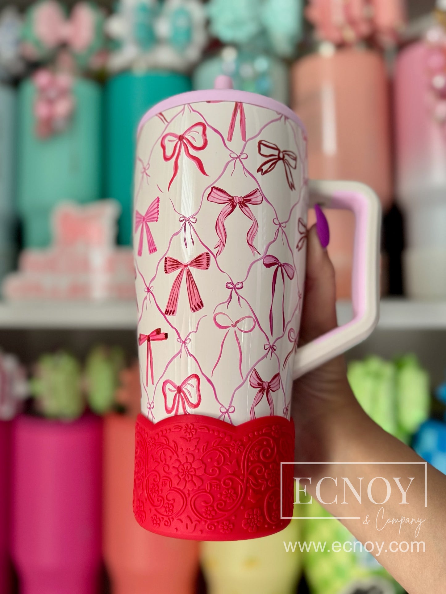 BRIELLE (Red Pearl) | LUXE Collection | Silicone Tumbler Boot