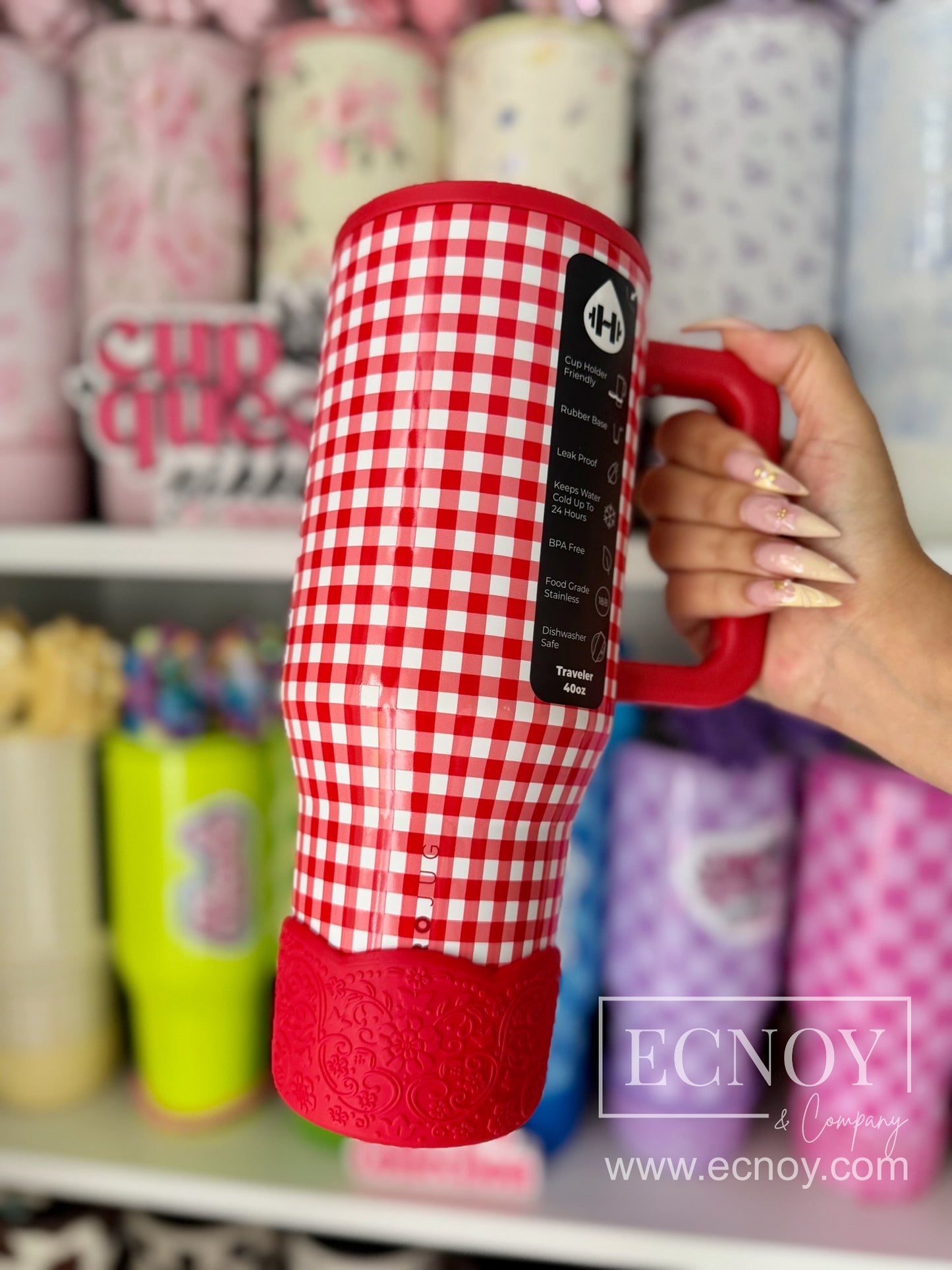 BRIELLE (Red Pearl) | LUXE Collection | Silicone Tumbler Boot