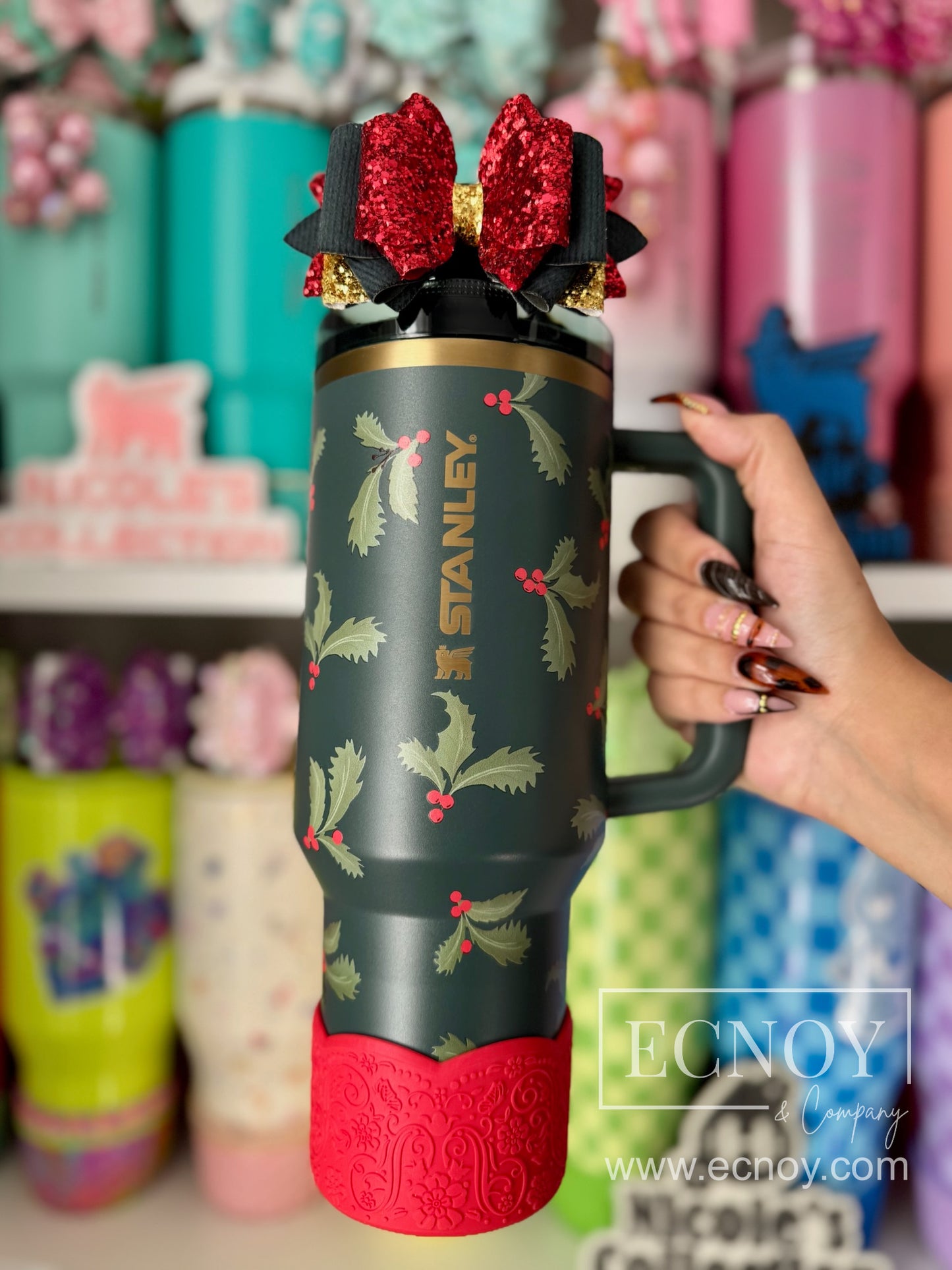BRIELLE (Red Pearl) | LUXE Collection | Silicone Tumbler Boot