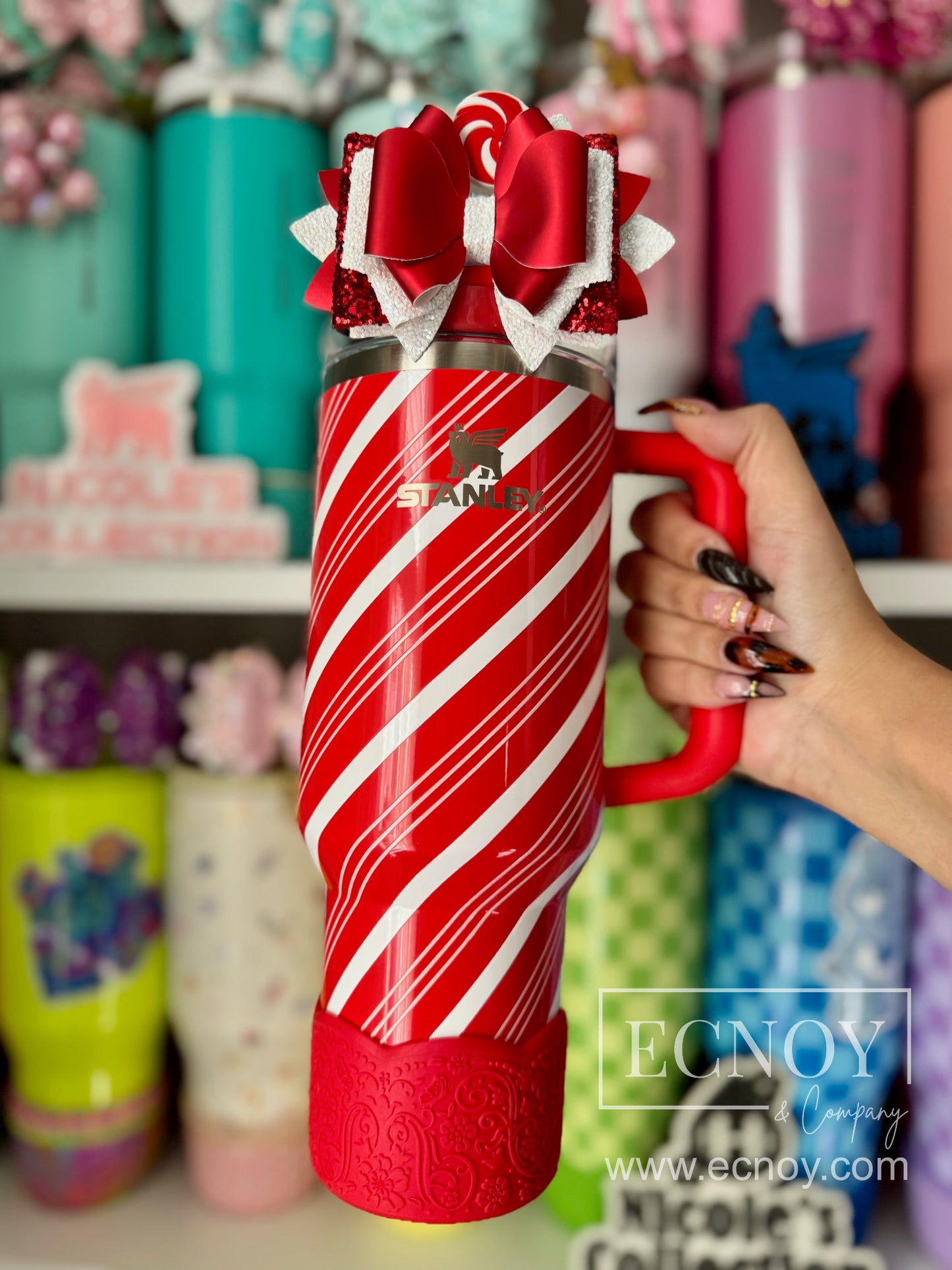 BRIELLE (Red Pearl) | LUXE Collection | Silicone Tumbler Boot