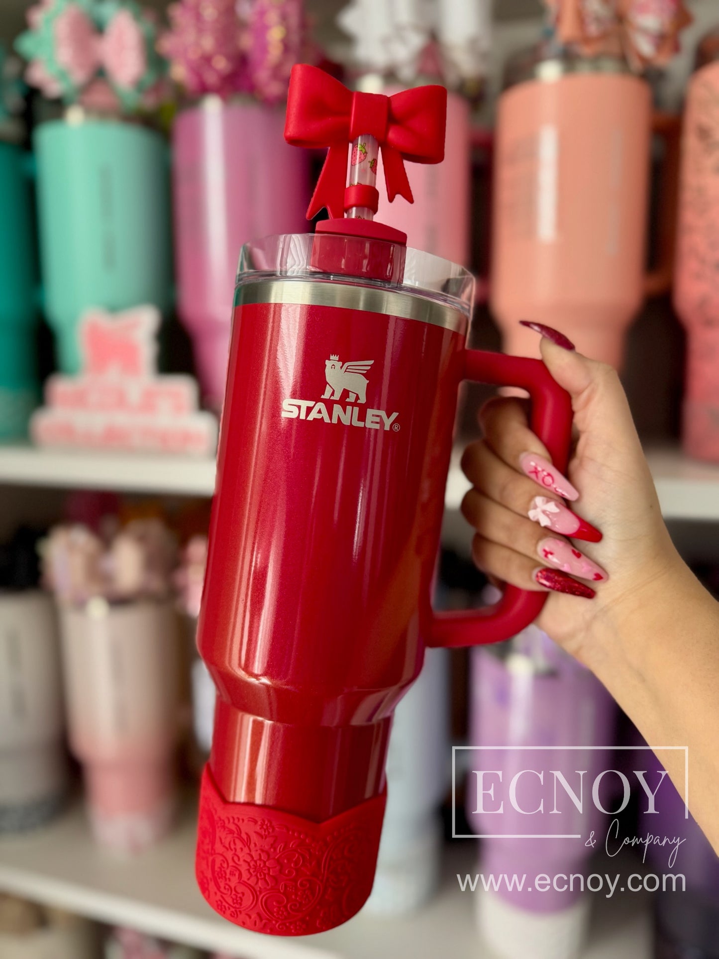 BRIELLE (Red Pearl) | LUXE Collection | Silicone Tumbler Boot