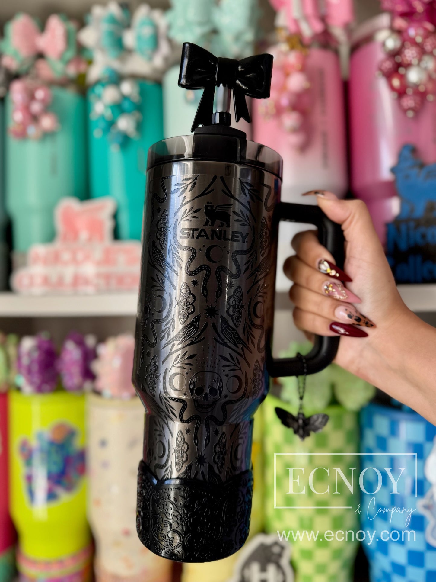 CHARLOTTE Shimmer (Shiny Black) | LUXE Collection | Silicone Tumbler Boot