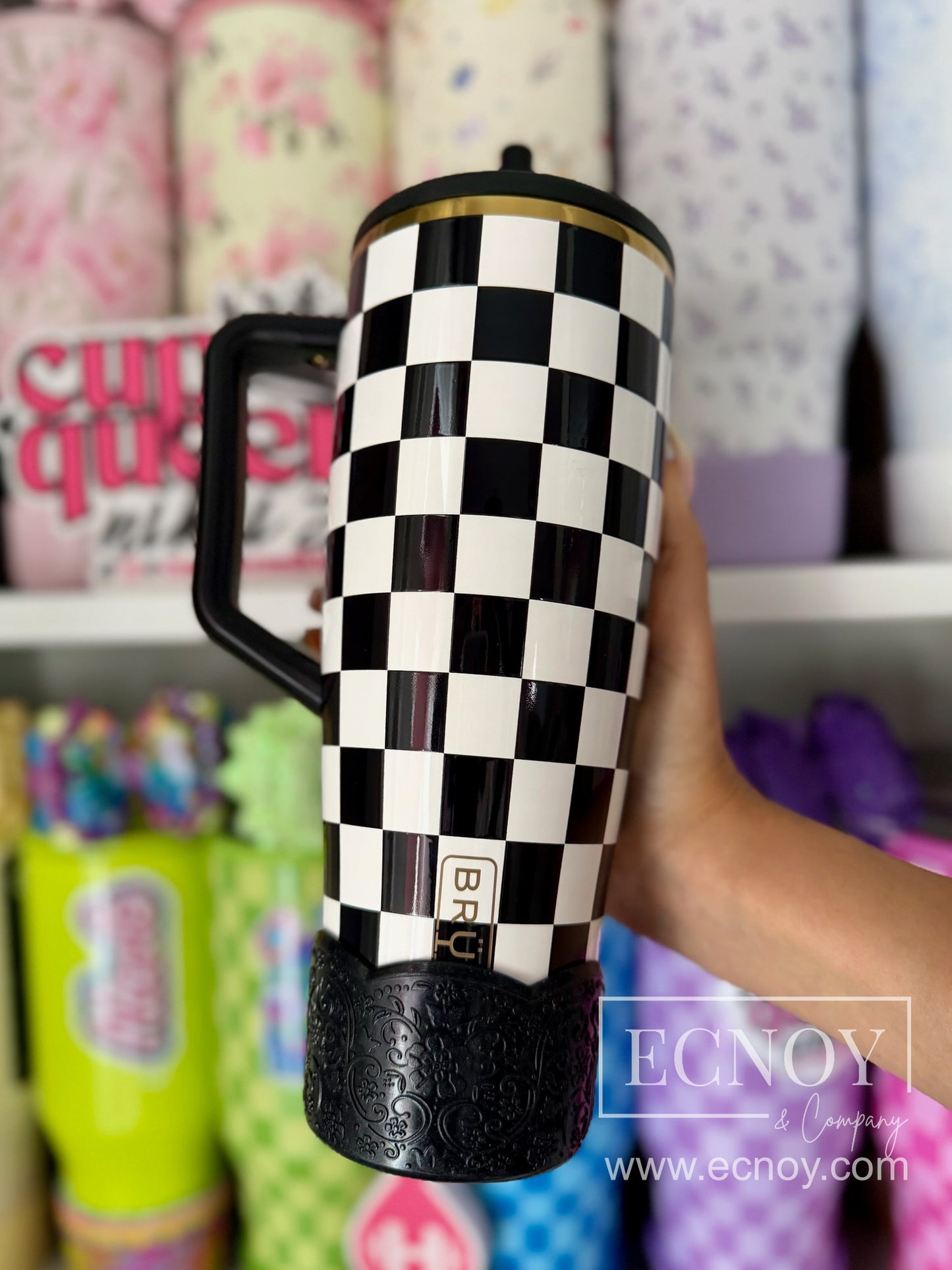 CHARLOTTE Shimmer (Shiny Black) | LUXE Collection | Silicone Tumbler Boot