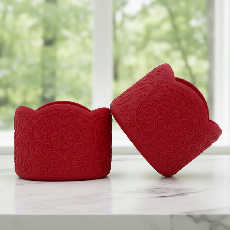 GLORIA (Cherry Red) | LUXE Collection | Silicone Tumbler Boot