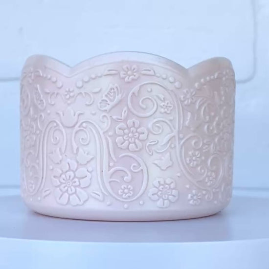 Load and play video in Gallery viewer, BERNADINE SHIMMER (Pink Champagne) | LUXE Collection | Silicone Tumbler Boot
