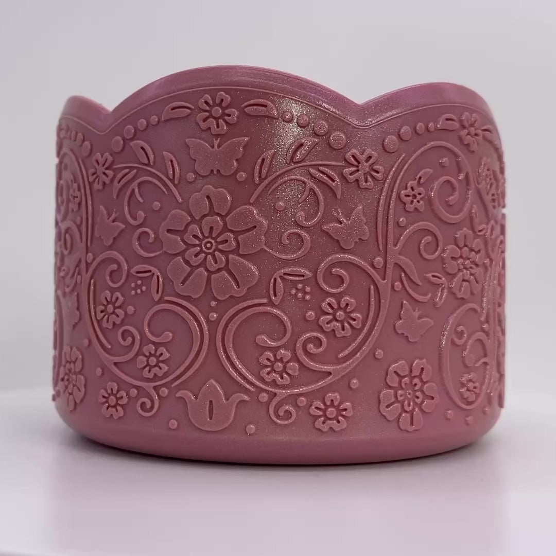 Load and play video in Gallery viewer, LAURA Shimmer (Antique Pink Shimmer) | LUXE Collection | Silicone Tumbler Boot
